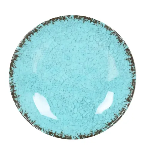 [B1052015C] Plato Pan Guayaba Azul Melamina 15,5X2,5 Cm.