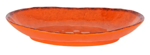 [B1052016A] Fuente Oval Guayaba Naranja Melamina 28X21X4 Cm.