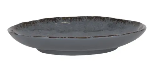 [B1052017D] Fuente oval guayaba gris melamina 22,5x16,5x4 cm