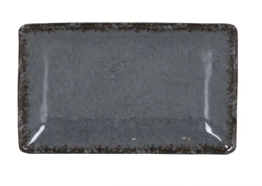 [B1052021D] Fuente rectangular guayaba gris melamina 21,5x13,5x3 cm