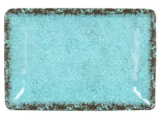 [B1052019C] Fuente rectangular guayaba azul melamina 30x21x3,5 cm