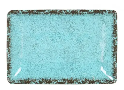 [B1052020C] Fuente rectangular guayaba azul melamina 25x17x3,5 cm
