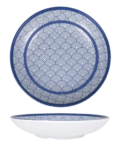 [B100V012G] Plato hondo melamina Korio Hokkaido 23 cm