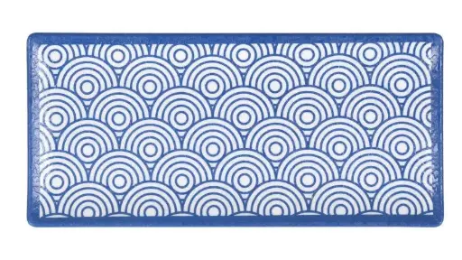 [B100V011GR] Fuente rectangular melamina Korio Hokkaido 23x11 cm