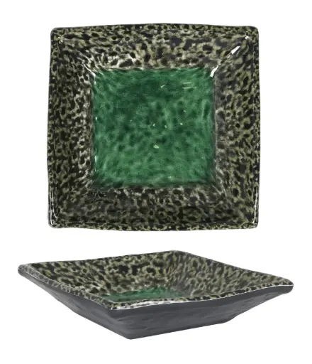 [B885525] Plato cuadrado melamina Isora 19x19x5 cm