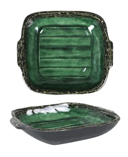 [B885521] Fuente cuadrada Isora melamina 25x22x5 cm