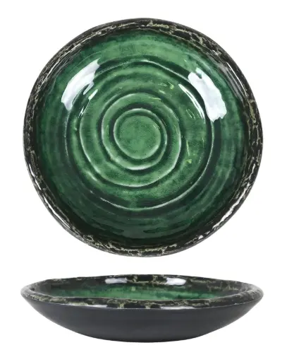 [B885527] Fuente redonda melamina Isora 22x5 cm