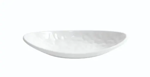 [B885035R] Fuente oval Mamba blanca MELAMINA18,3x10,2x3,5 cm