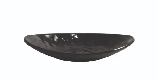 [B885095R] Fuente oval Mamba negra melamina 18,3x10,2x3,5 cm