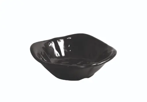 [B885090R] Bol Mamba Cuadrado Melamina Negro 10,2X10,2X3,4 Cm.