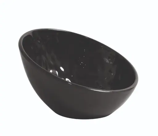 [B885087R] Bol Oval Mamba Negro Melamina 17X16X9,9 Cm.