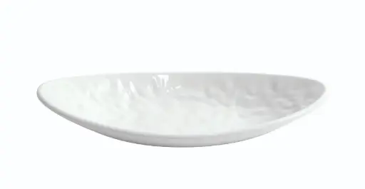 [B885034R] Fuente oval Mamba blanca melamina 25,2x13,74,4 cm