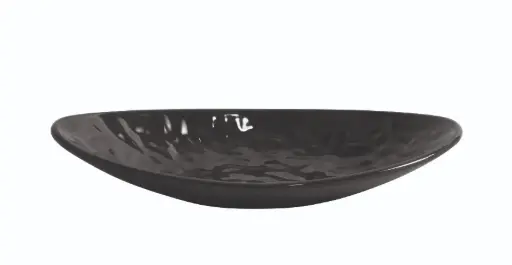 [B885096R] Fuente oval Mamba negra melamina 25,2x13,7x4,4 cm