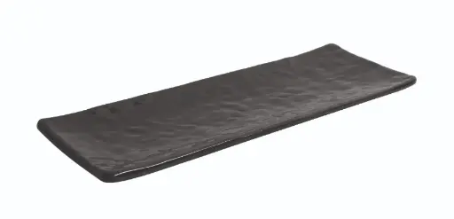 [B885082] Fuente rectangular Mamba negra melamina 35,4x12,6x2,5 cm