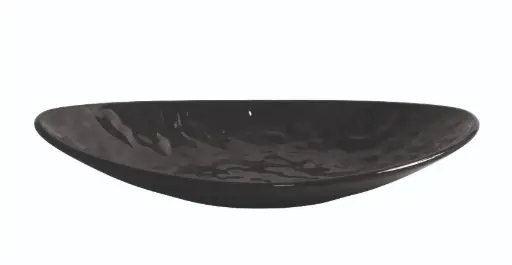 [B885097R] Fuente oval Mamba negra melamina 30,5x17,5x5 cm