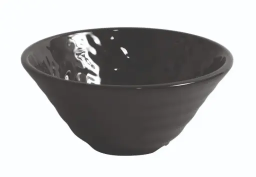 [B885125R] Bol redondo Mamba negro melamina 12,6x5,5 cm