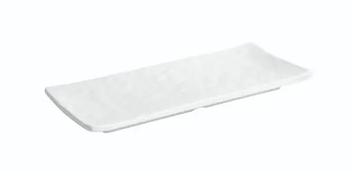 [B885022] Fuente rectangular Mamba blanca melamina 28,8x12,2x2,5 cm