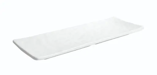 [B885021] Fuente rectangular Mamba blanca melamina 35,4x12,6x2,5 cm