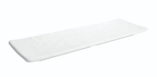 [B885020] Fuente rectangular Mamba blanca melamina 40,5x13,3x2,3 cm