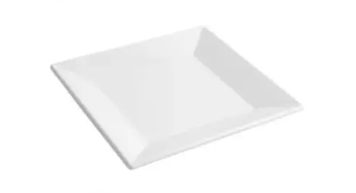 [B885060R] Plato Postre Ming Melamina Blanco 20.5X20.5 Cm.