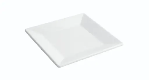 [B885061R] Plato pan Ming blanco melamina 15,2x15,2x1,7 cm