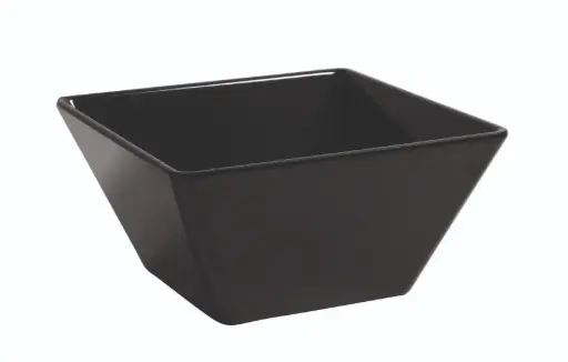 [B885177] Ensaladera Ming melamina negra 25x25x11,4 cm