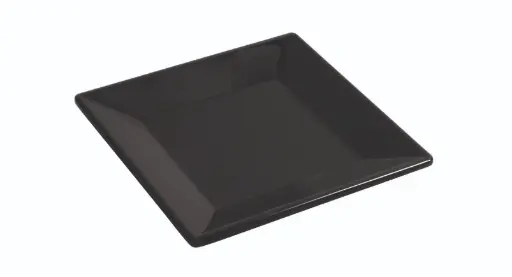 [B885170R] Plato postre Ming melamina negro 20,5x20,5 cm