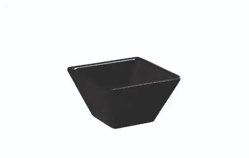 [B885181R] Bol Ming negro melamina 8x8x4,5 cm
