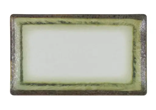 [B100V010F] Fuente rectangular melamina Korio Tarantella 25x15 cm