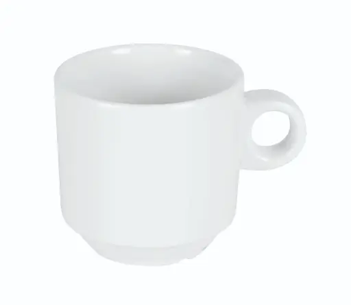 [B885370R6] Taza desayuno Iris blanca melamina 7,5x7,5 cm