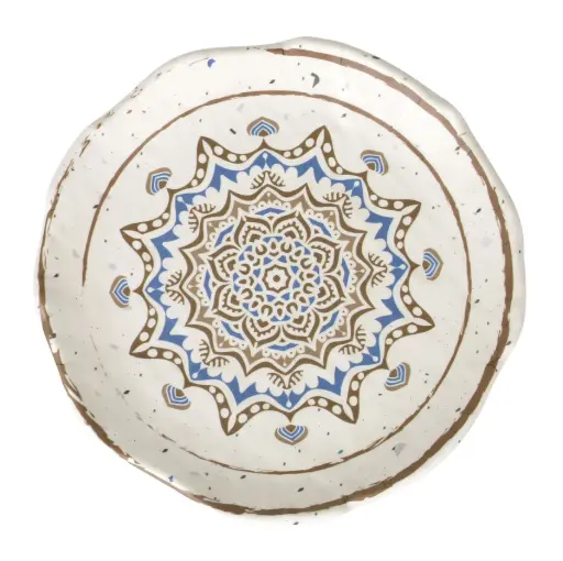 [B982013] Plato postre melamina Shamiana 20x3 cm