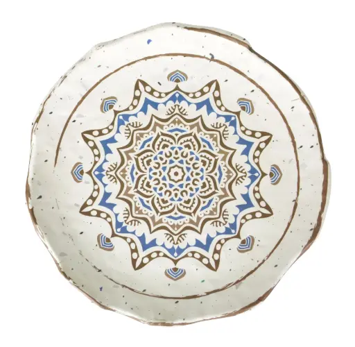 [B982012] Plato llano melamina Shamiana 28x3,5 cm