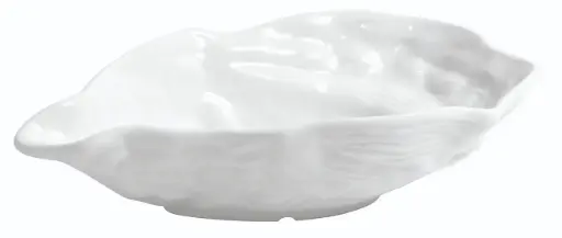 [B1968] Bol Huitre porcelana blanco 19x11x4,5 cm