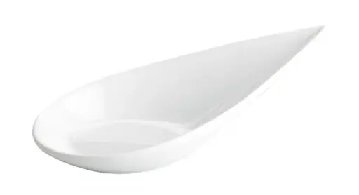 [B1621V] Cuchara degustación Fez porcelana blanca 11x5x2,5