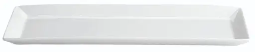 [B1295] Fuente rectangular Ming porcelana blanca 32,5x15x2,5 cm