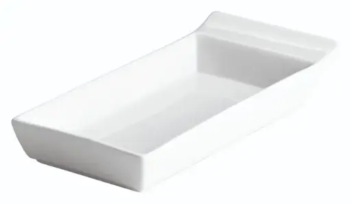 [B1610] Fuente rectangular Ming con asa de porcelana 16x9x3,8 cm