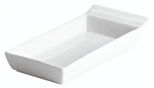 [B1609] Fuente rectangular Ming con asa de porcelana 20x9x3,8 cm