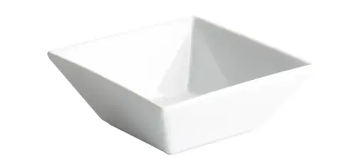 [B1255R] Bol Ming Cuadrado Porcelana Blanco 8X8X4 Cm.