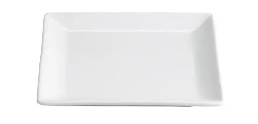 [B2079R] Plato pan Ming porcelana blanco 16x16x1,5 cm