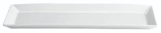 [B2540] Fuente rectangular Ming porcelana blanca 23,5x12x2 cm