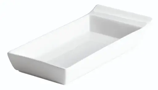 [B1611] Fuente rectangular Ming con asa de porcelana 12x9x3,8 cm