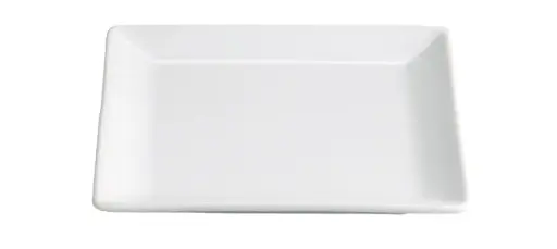 [B2078V] Plato Ming porcelana blanco 12x12x1,5 cm