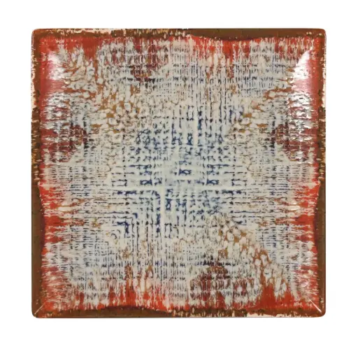 [B758300C] Plato llano Ming III Charro 25,5x25,5 cm