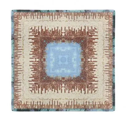 [B758302D] Zz26 Plato Postre Ming Iii Micenas 20.5X20.5X2 Cm.