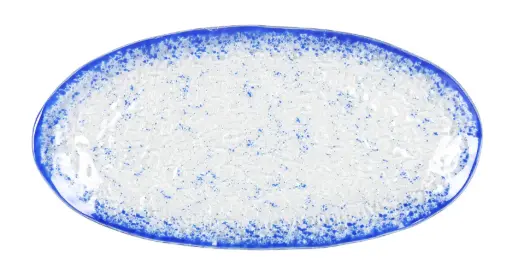 [P605059] Fuente oval Dry cobalto 34x17 cm