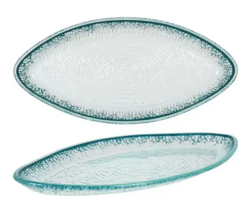 [P605112] Fuente oval Guajiro turquesa 31x15x2,5 cm