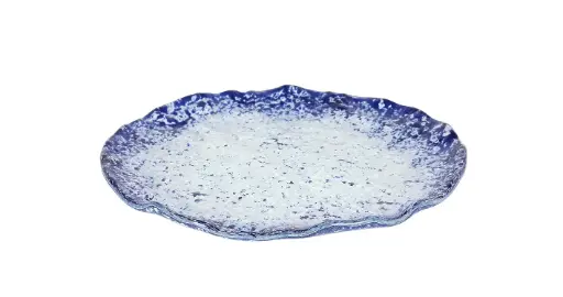 [P605031B] Plato postre Murano cobalto 20 cm