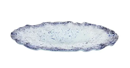 [P605032B] Plato risotto Murano cobalto 29x4 cm