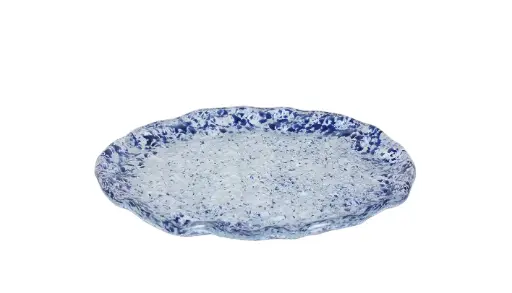 [P605038B] Plato Pan Murano Cobalto 15X1 Cm.