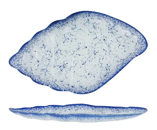 [P605091B] Fuente Caracola Cobalto 36X21 Cm.